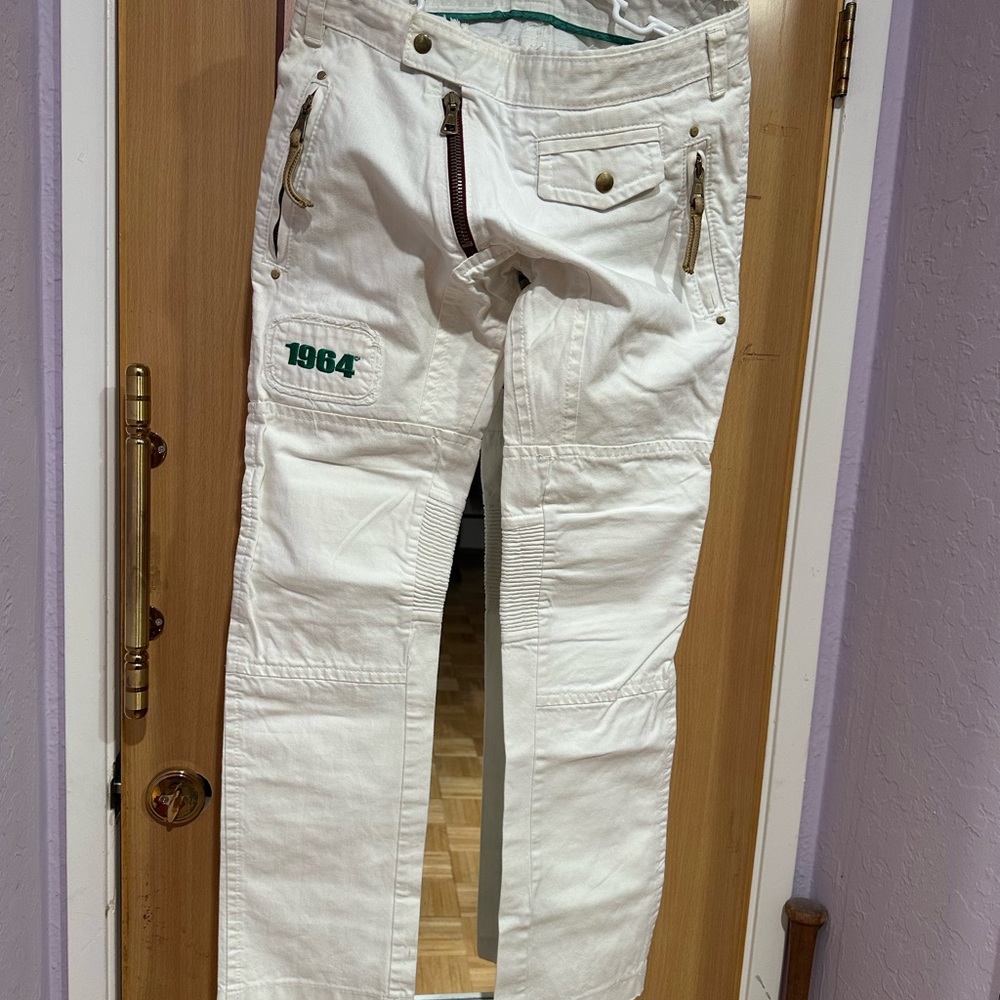 White Italian Unique Pants